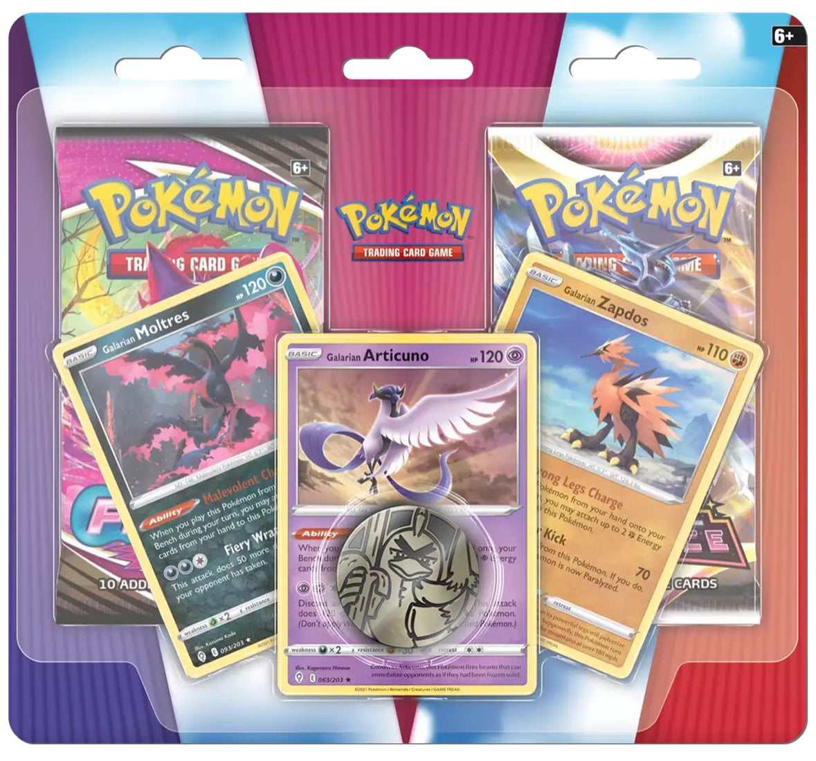 Pokémon TCG 2-pack blister- Fusion Strike & Astral Radiance - Galarian Zapdos Moltres Articuno
