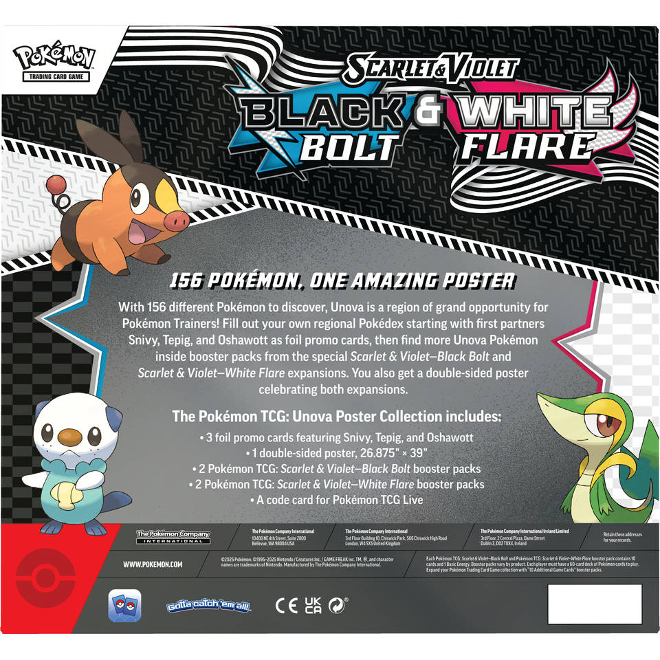 TCG Scarlet & Violet Black Bolt & White Flare Poster Collection