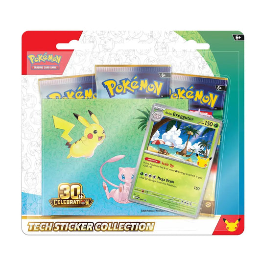 30th Celebration - Tech Sticker Collection Blister: Alolan Exeggutor (3 Boosters)