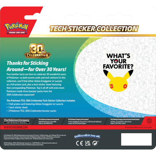 30th Celebration - Tech Sticker Collection Blister: Alolan Exeggutor (3 Boosters)