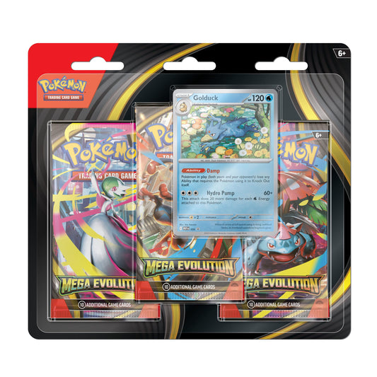 Mega Evolution 3 Pack Blister Golduck